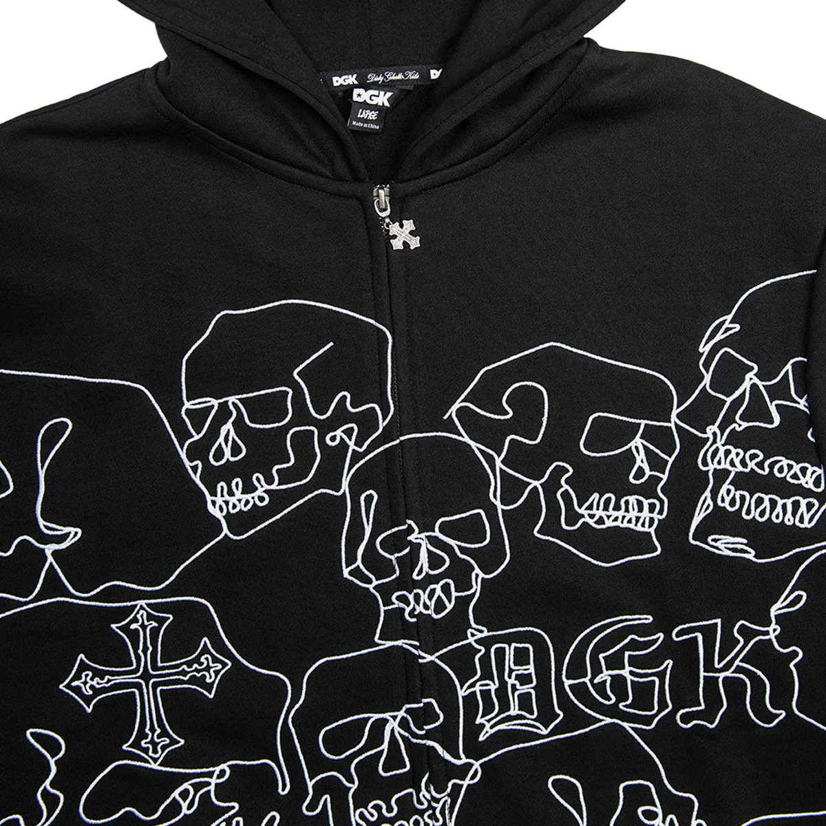 DGK Vault Zip Hoodie - Black - Image 4