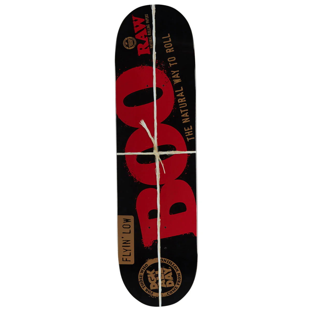DGK x Raw Boo Skateboard Deck - Black - 8.25"