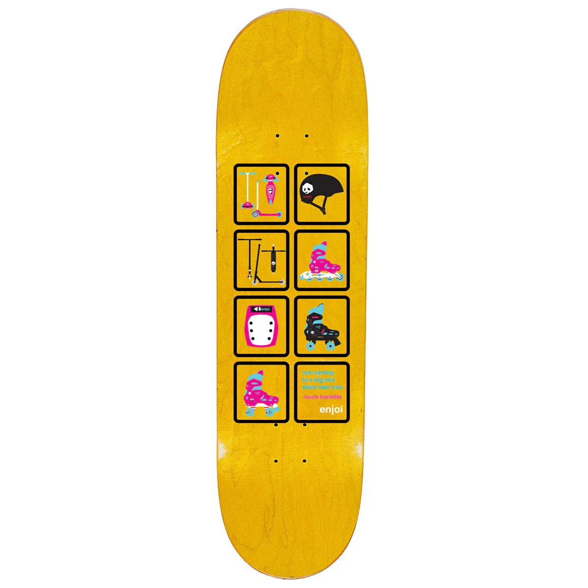 Enjoi Big Box Roller Blades R7 Skateboard Complete - Orange - 8.50" - Image 2