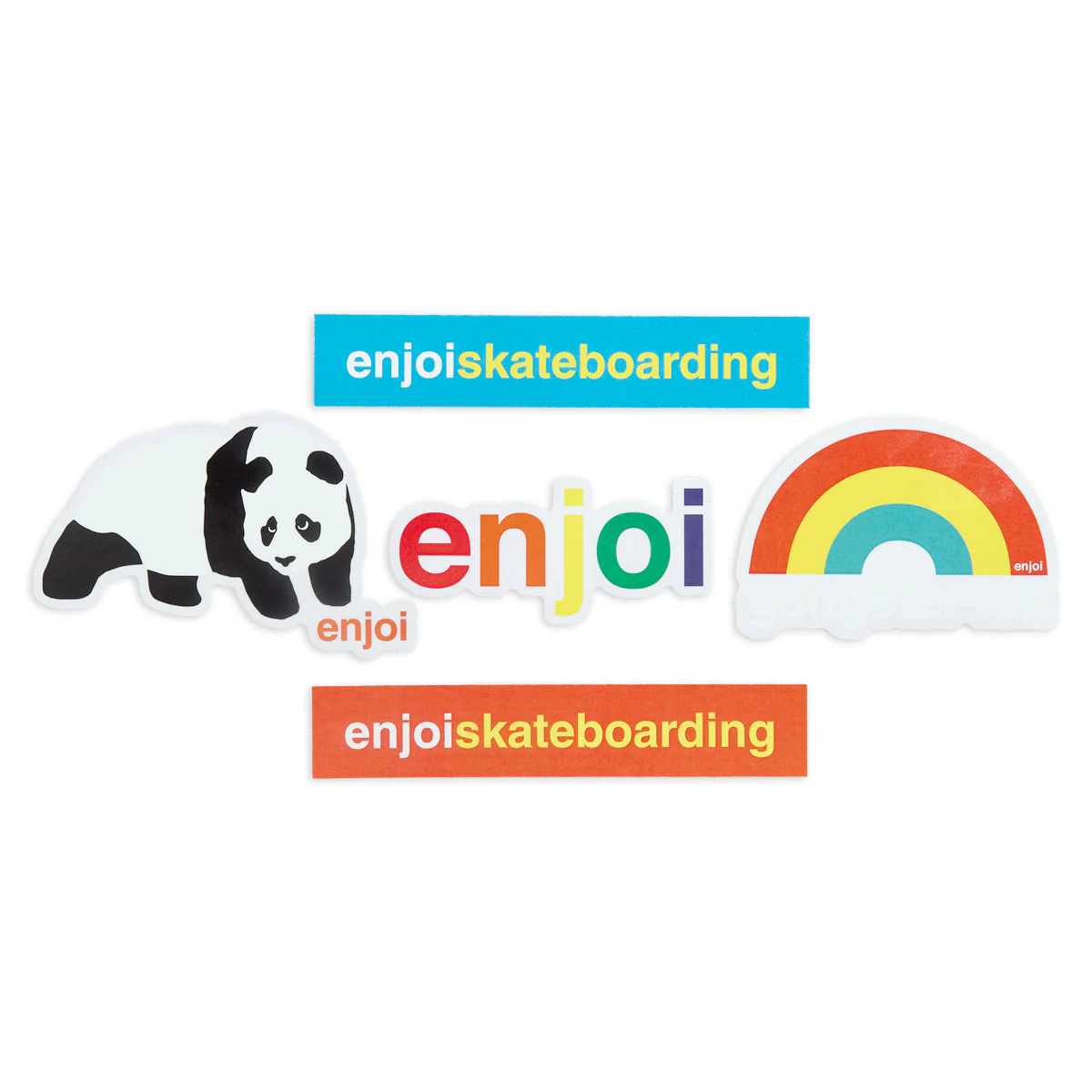 Enjoi Logo Assoreted 5 Pack Of Stickers - Multi