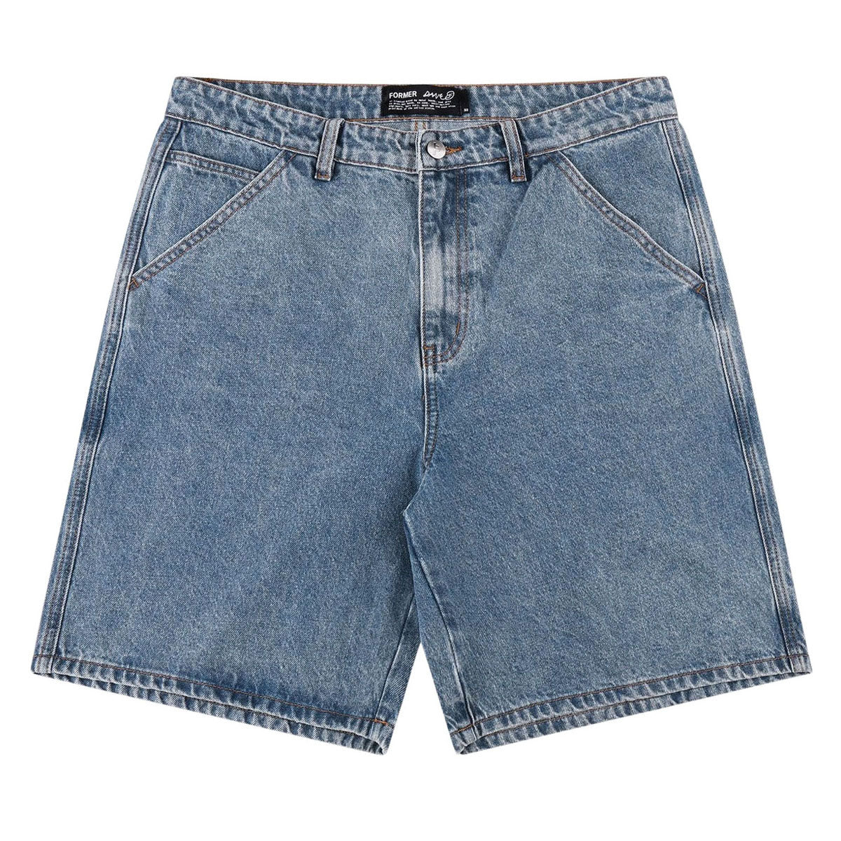 Former Reynolds 21 Denim Walk Shorts - Mid Blue
