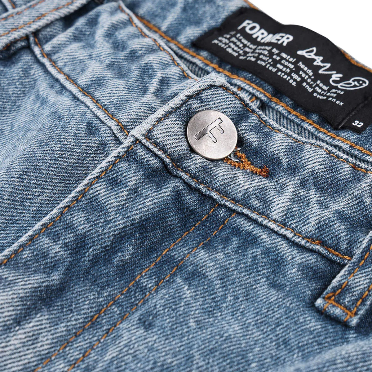 Former Reynolds 21 Denim Walk Shorts - Mid Blue - Image 4