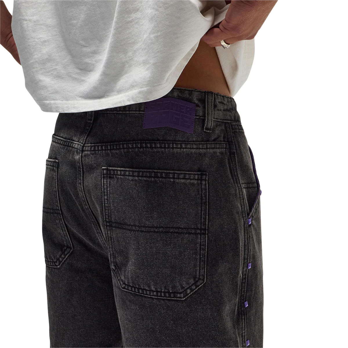 Former Studded Denim 21 Walk Shorts - Washed Black - Image 5
