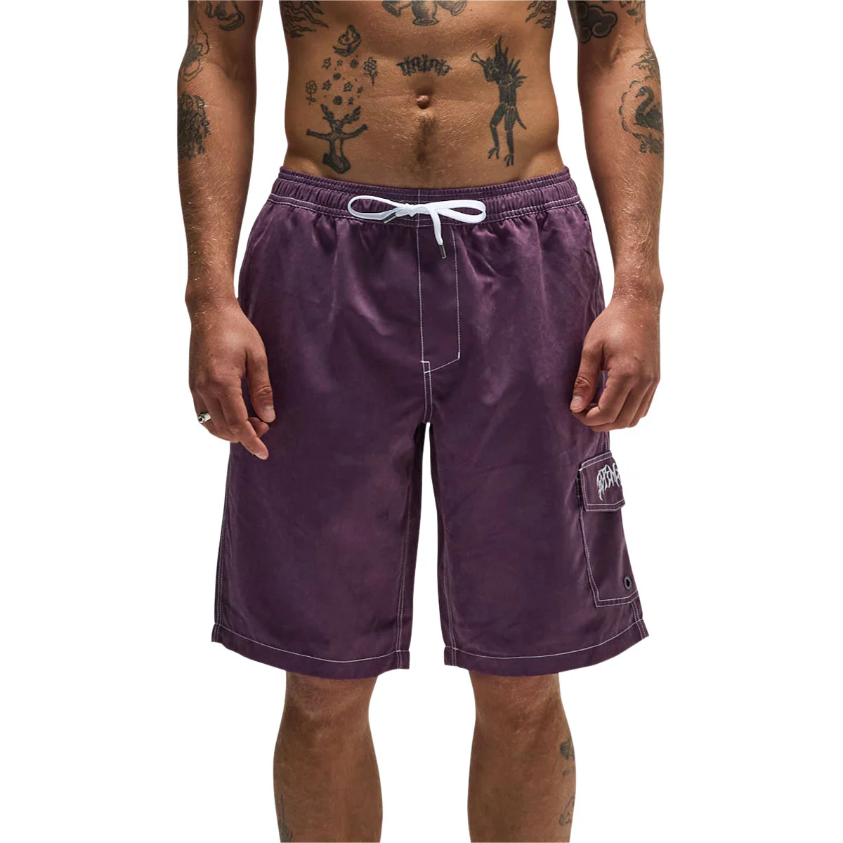 Former Swans Cargo 21 Boardshorts - Washed Purple - Image 3