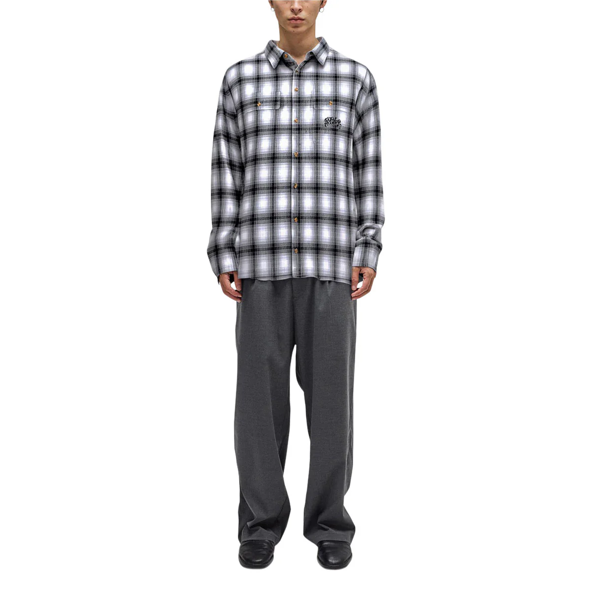 Former Vivian Flannel Long Sleeve Shirt - Grey - Image 3