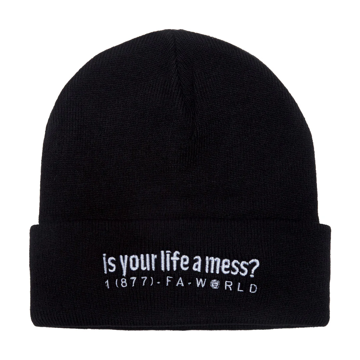 Fucking Awesome Is Your Life A Mess Cuffed Beanie - Black
