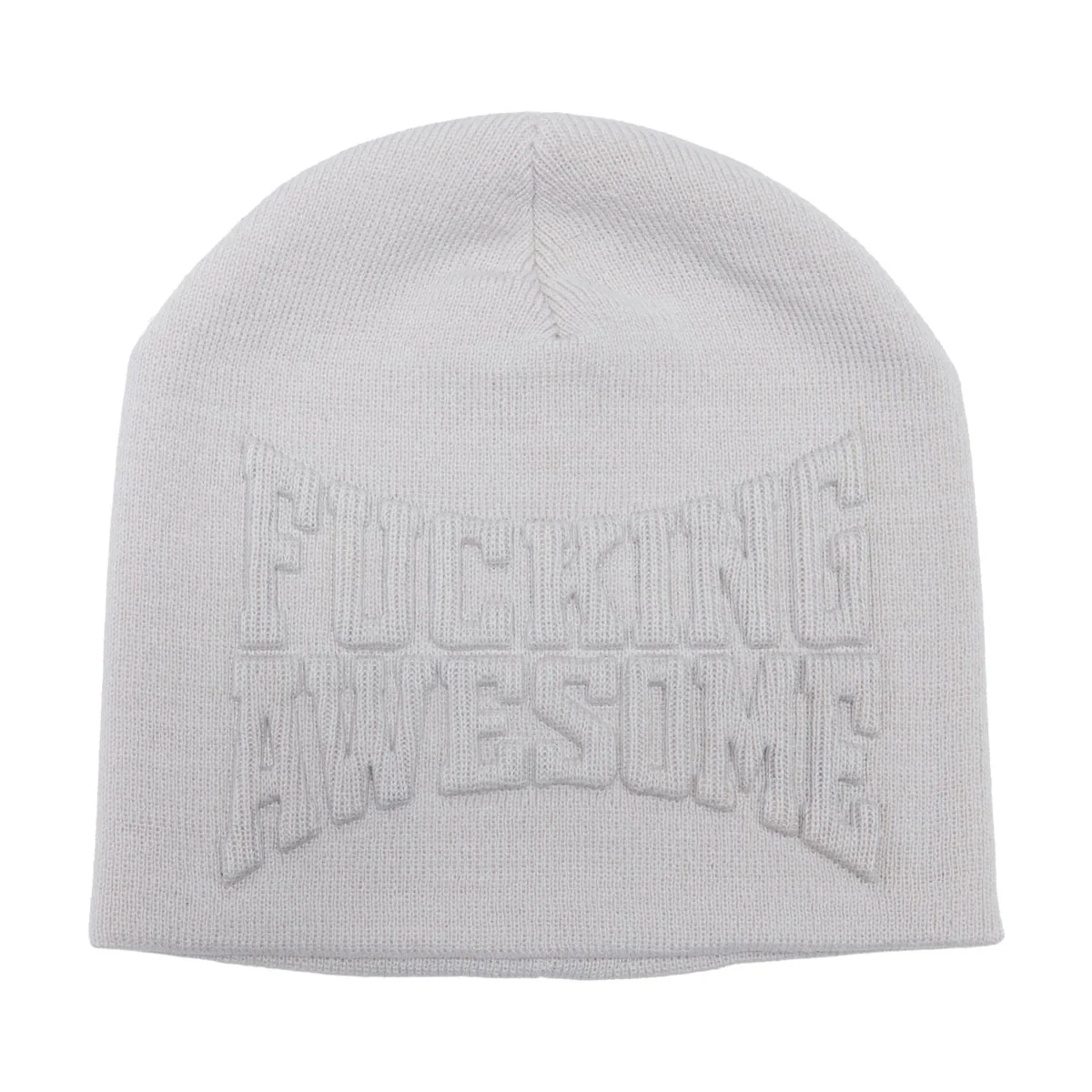 Fucking Awesome KO Embossed Beanie - Cream