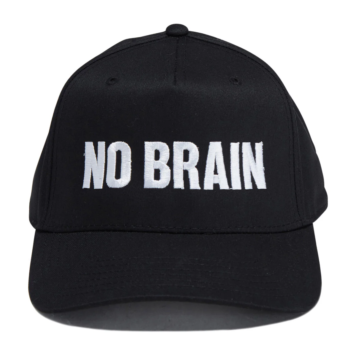 Fucking Awesome No Brain 6 Panel Snapback Hat - Black - Image 2