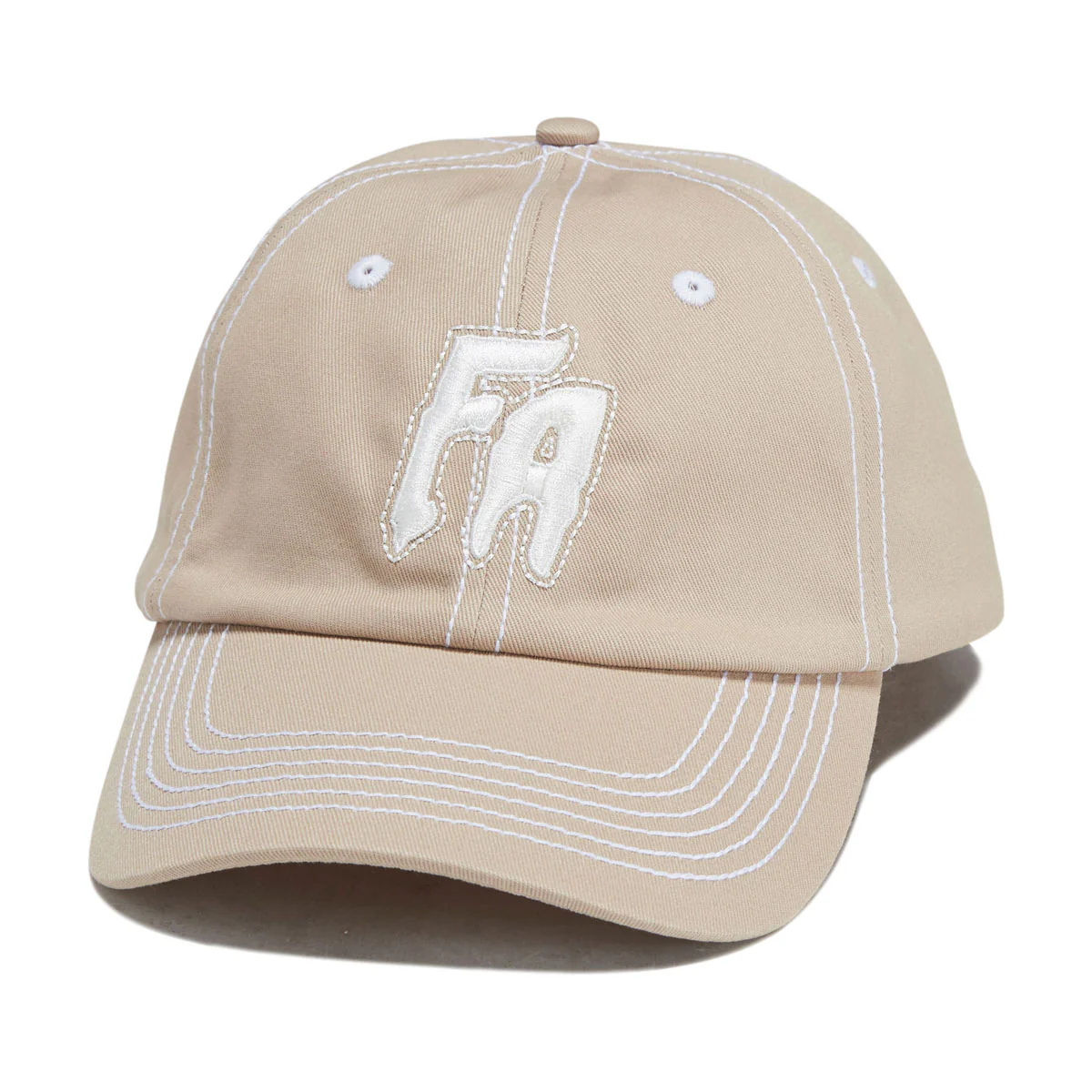 Fucking Awesome Seduction Contrast Stitch 6 Panel Hat - Khaki