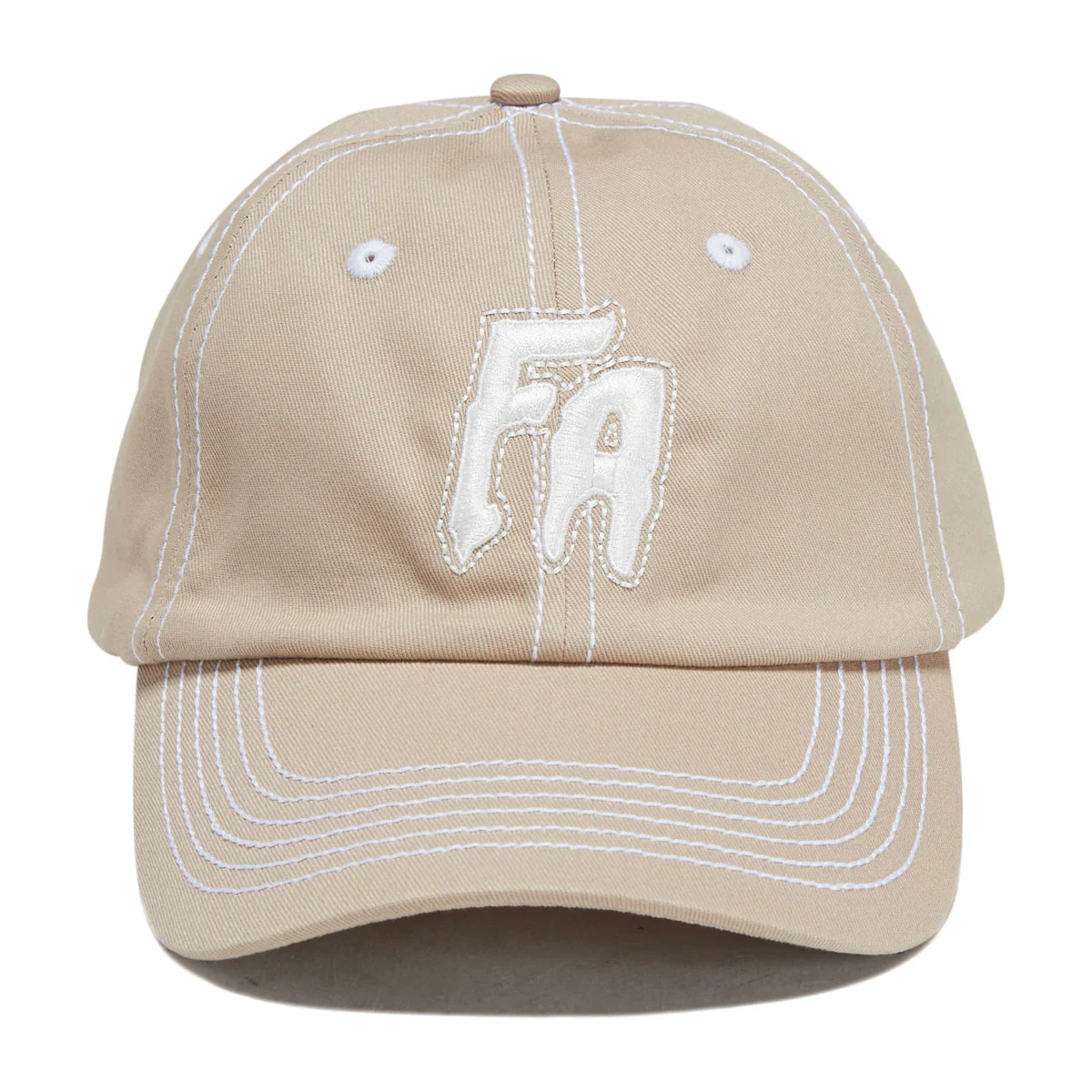 Fucking Awesome Seduction Contrast Stitch 6 Panel Hat - Khaki - Image 2