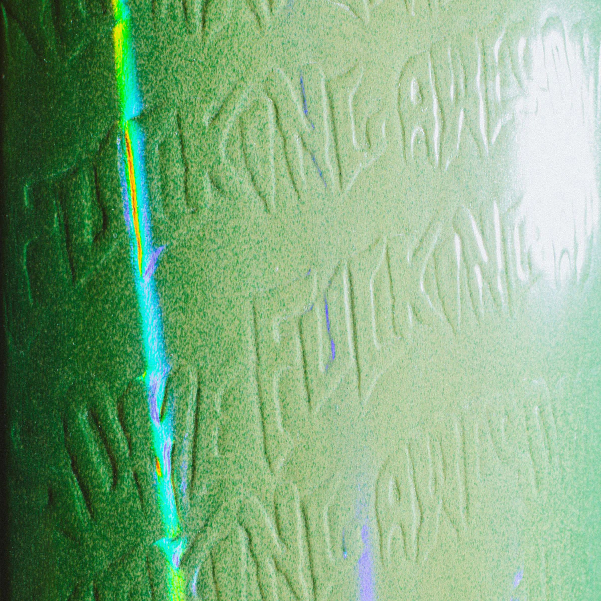 Fucking Awesome Stamp Embossed Shape 1 Skateboard Complete - Neon Green - 8.25" - Image 3