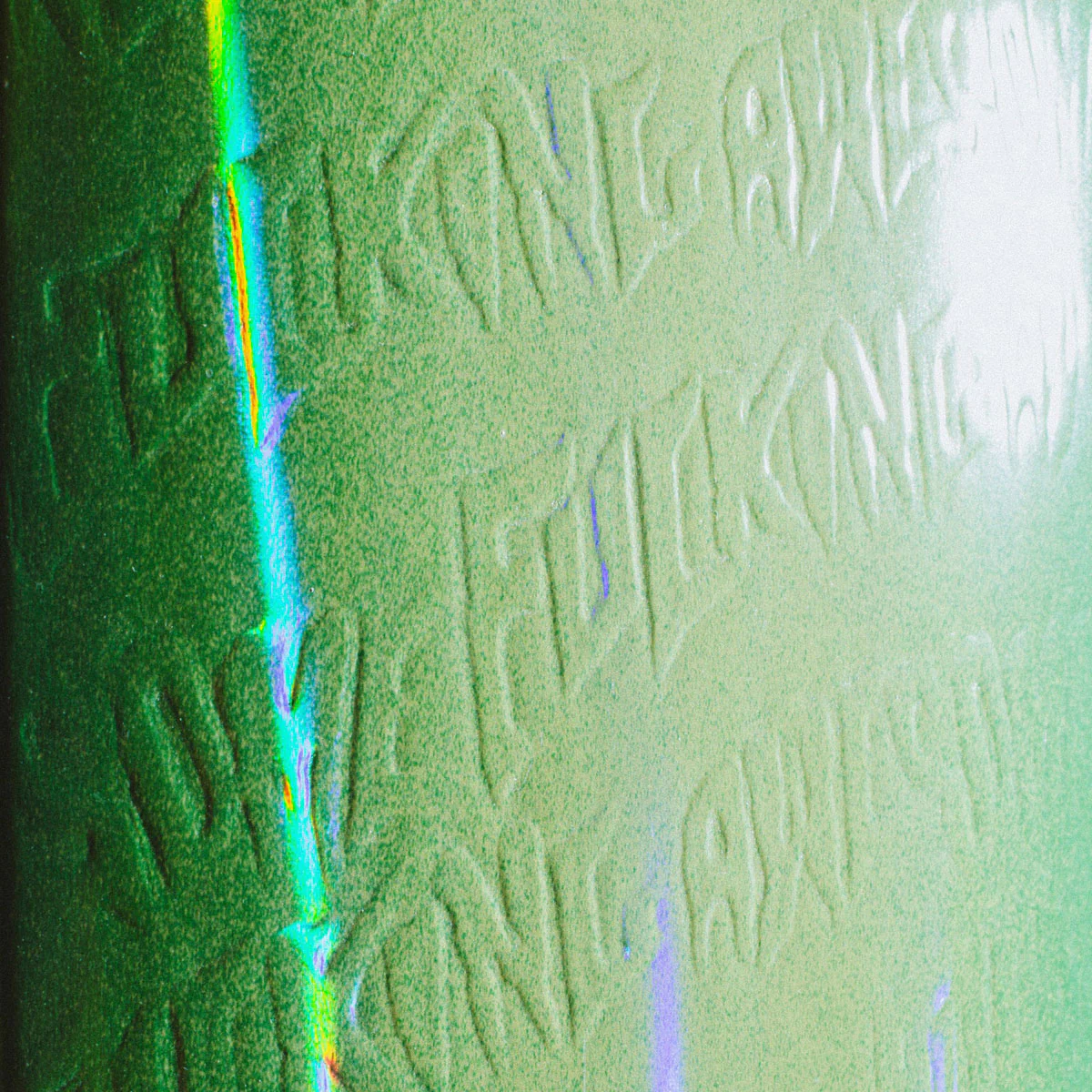 Fucking Awesome Stamp Embossed Shape 1 Skateboard Complete - Neon Green - 8.38" - Image 3