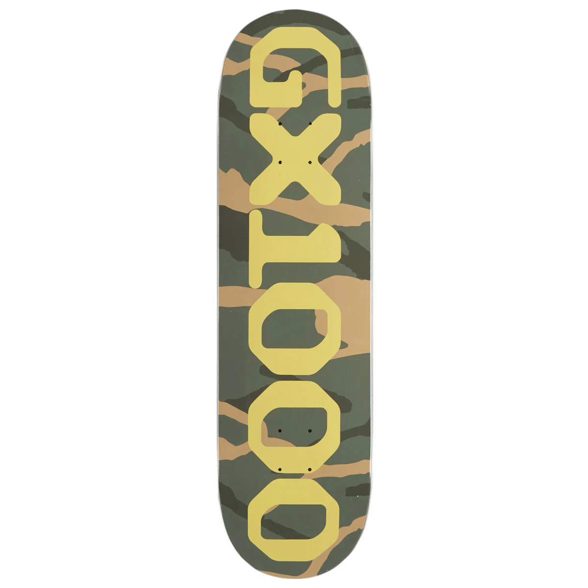 GX1000 OG Logo Skateboard Deck - Camo/Yellow - 8.50"