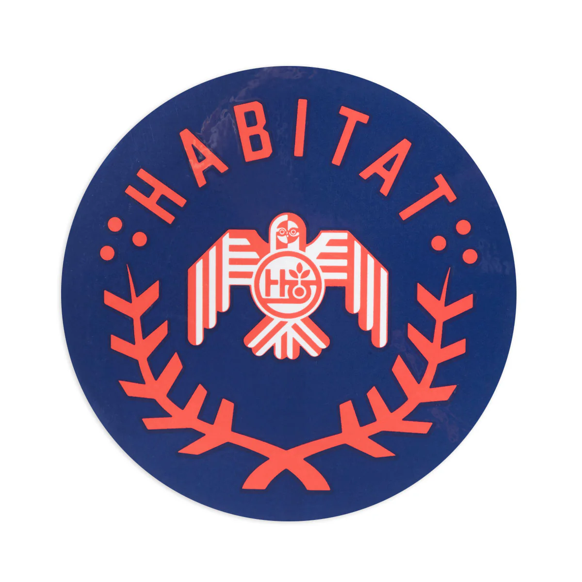 Habitat Raptor Wreath Sticker - Blue