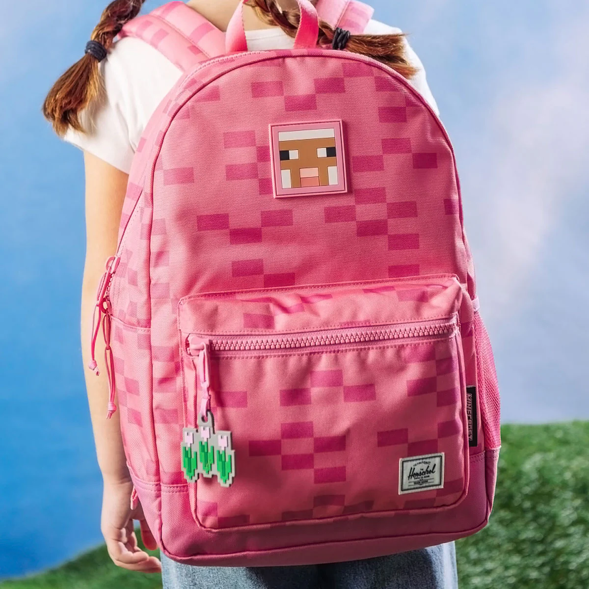 Herschel Supply x Minecraft Youth Heritage Backpack - Pink Sheep - Image 5