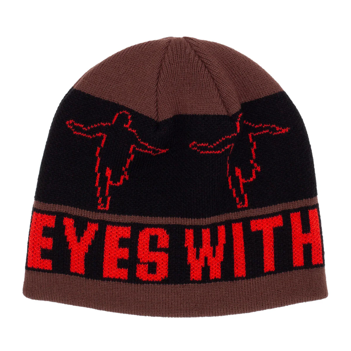 Hockey Eyes Without A Face Beanie - Brown