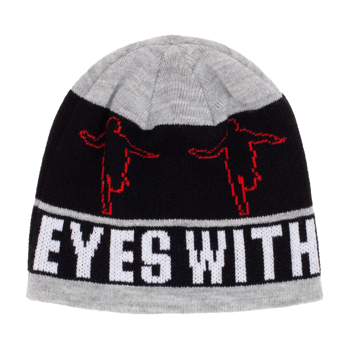 Hockey Eyes Without A Face Beanie - Grey