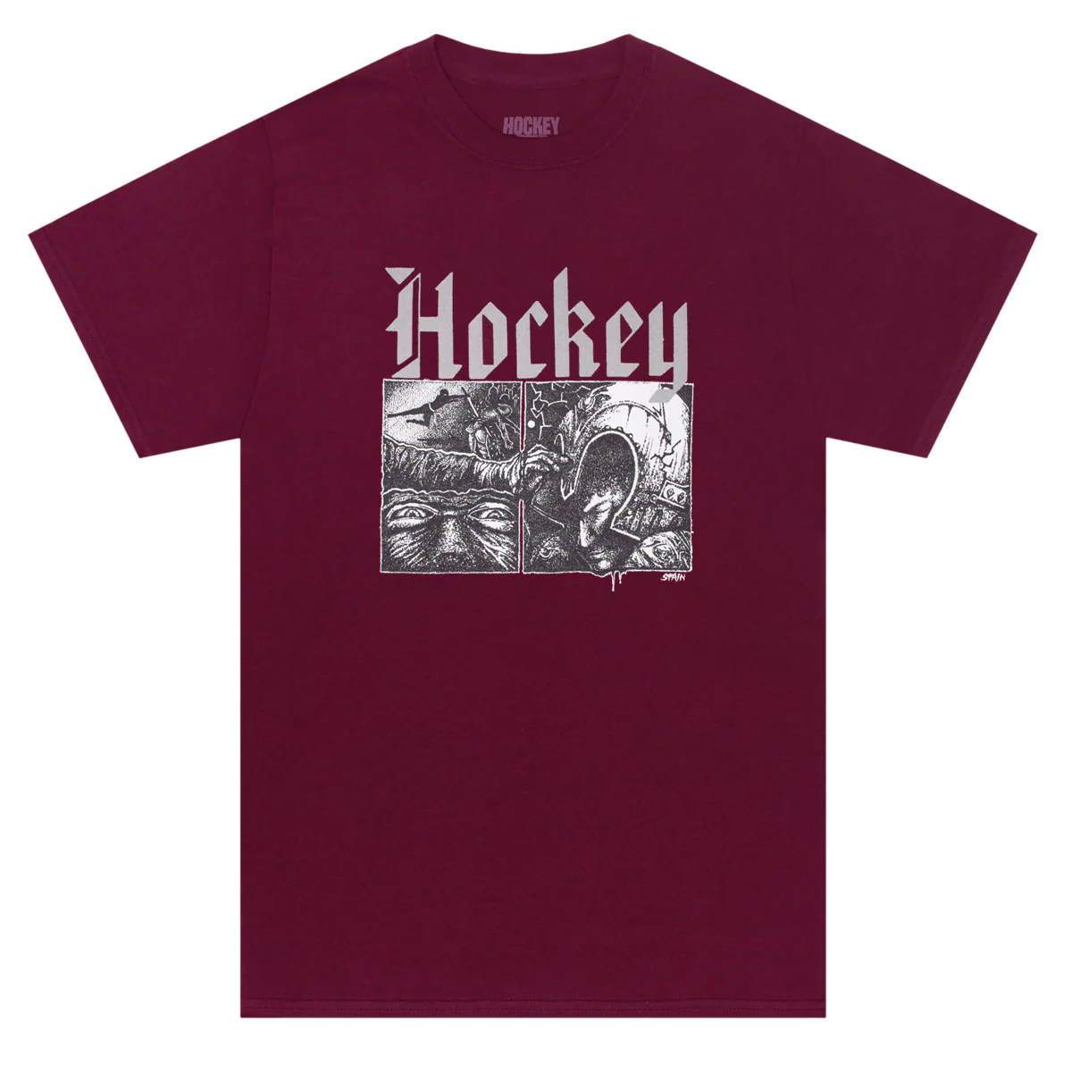 Hockey Middle Earth T-Shirt - Burgundy