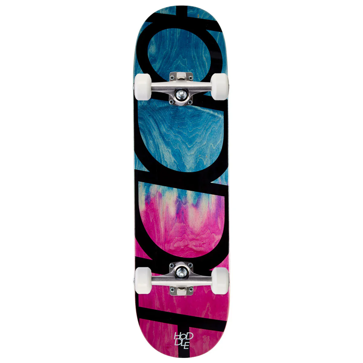 Hoddle Logo Skateboard Complete - Blue/Pink Stain - 8.50"