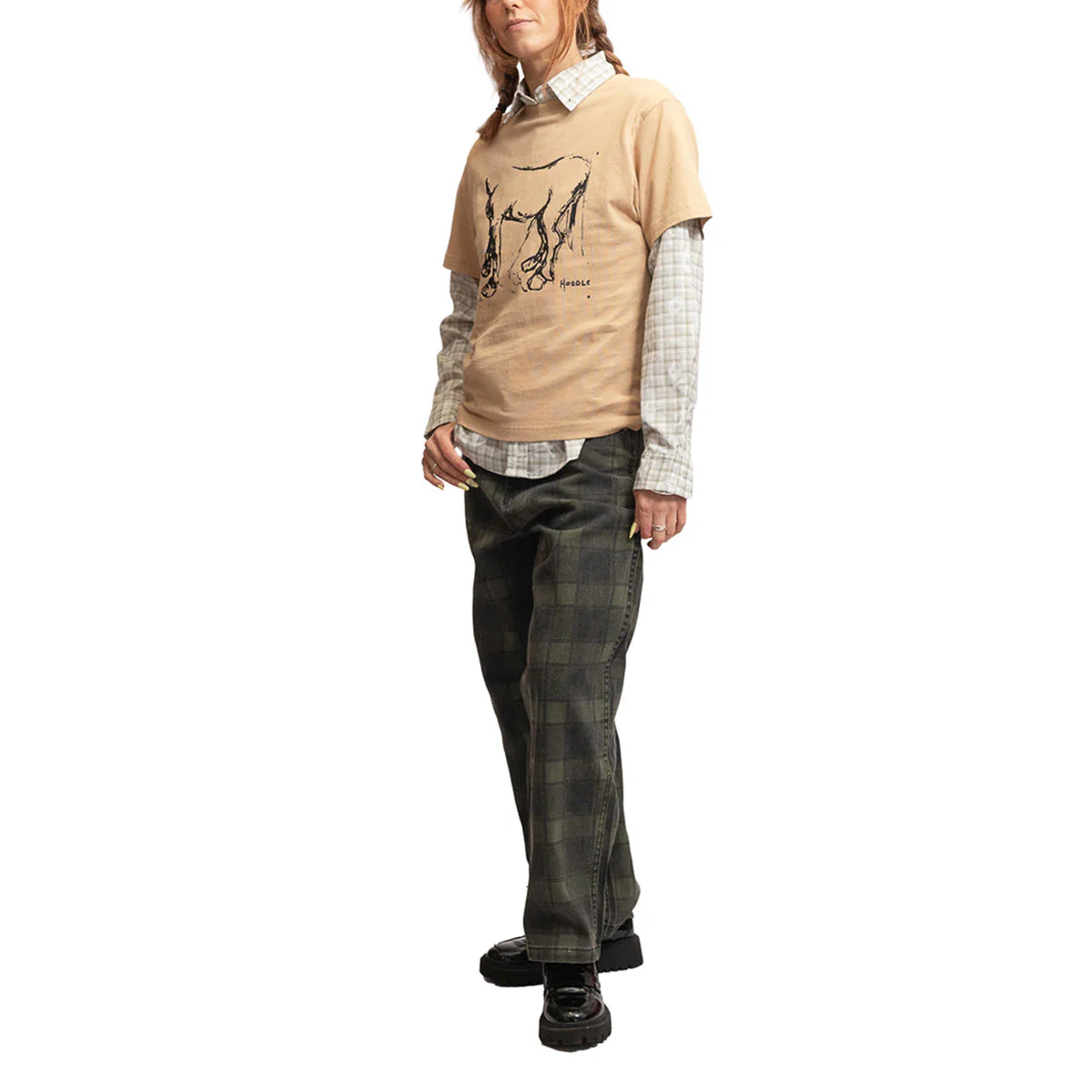 Hoddle Ranger Jeans - Green Plaid - Image 5