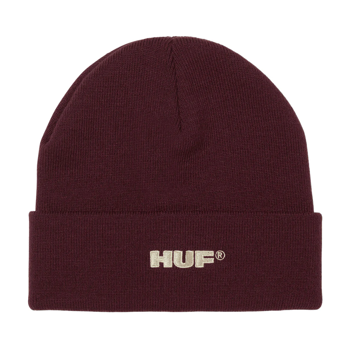 HUF All Caps Cuff Beanie - Burgundy