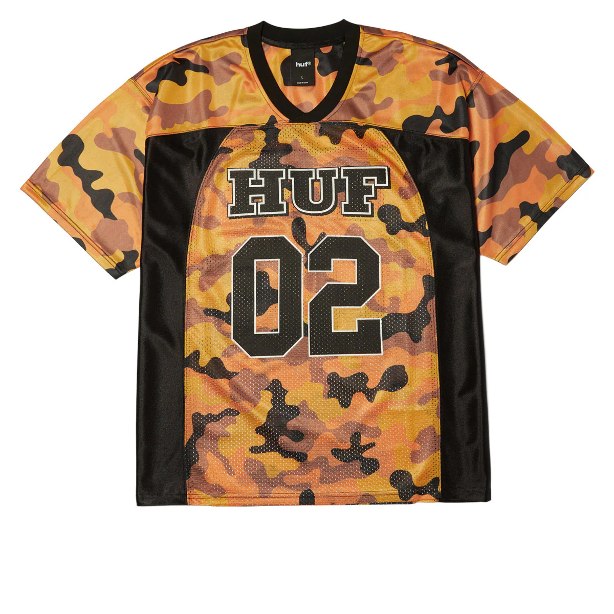 HUF Camo Football Jersey - Lava