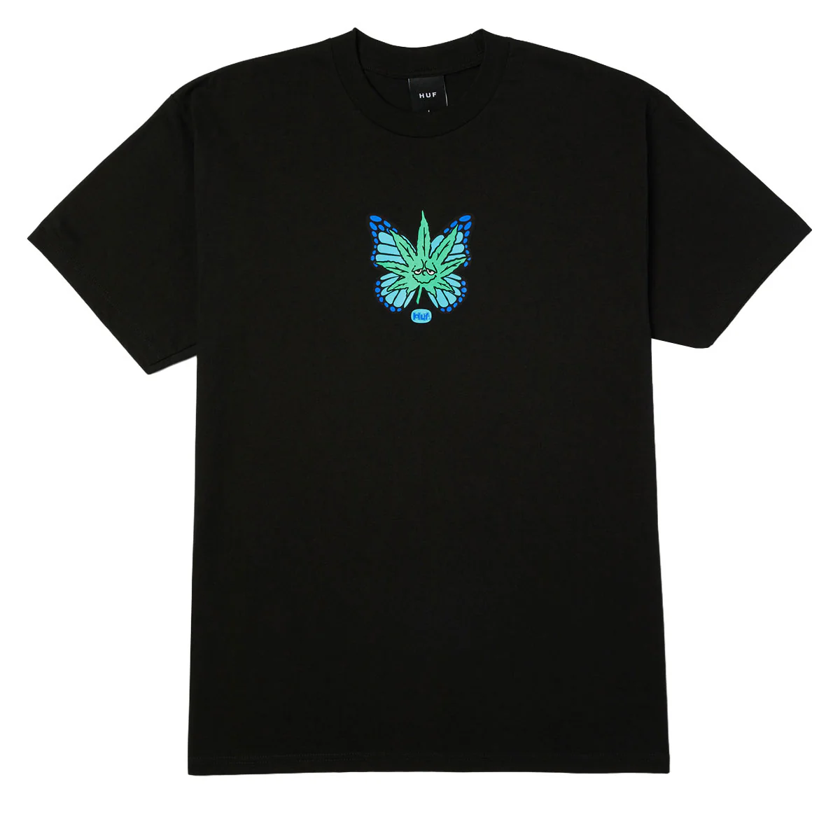 HUF Green Budderfly T-Shirt - Black