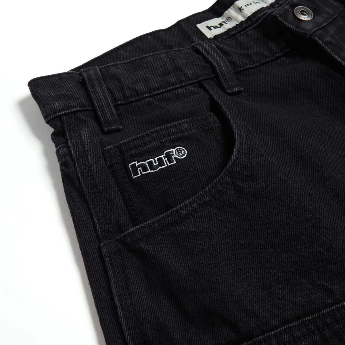 HUF Kinda Loose Double Knee Shorts - Faded Black - Image 3