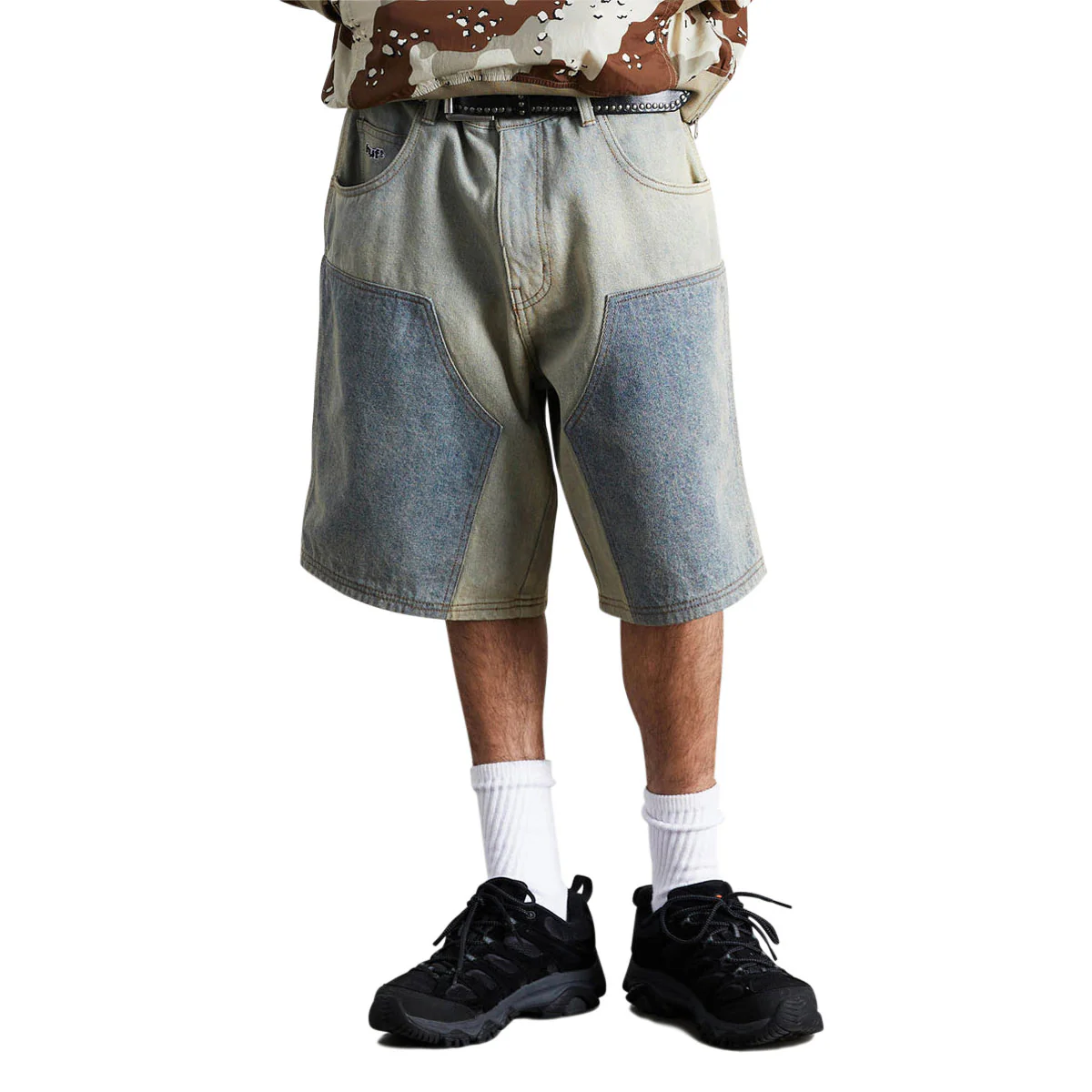 HUF Kinda Loose Double Knee Shorts - Light Indigo - Image 3