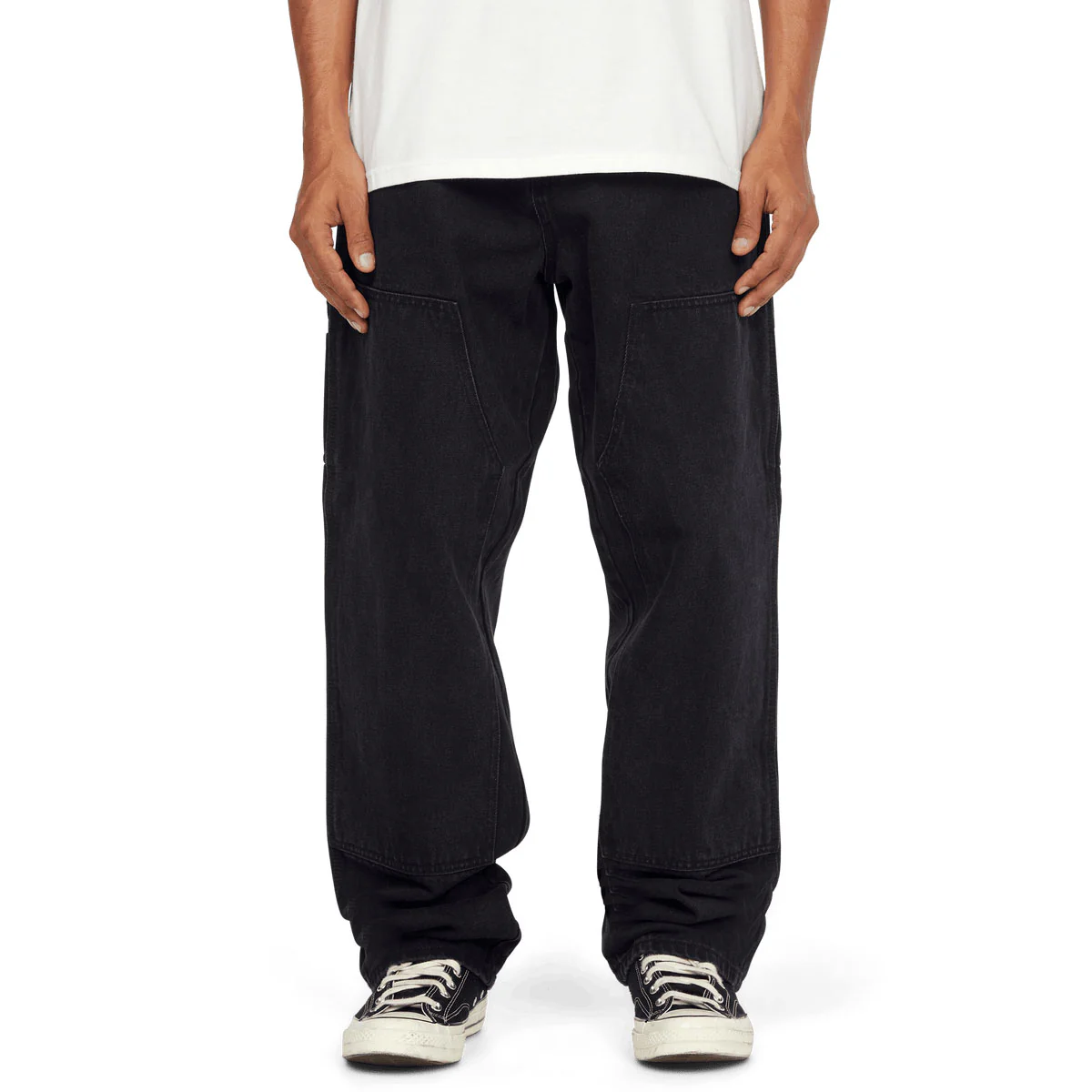 HUF Kinda Loose Double Knees Jeans - Faded Black