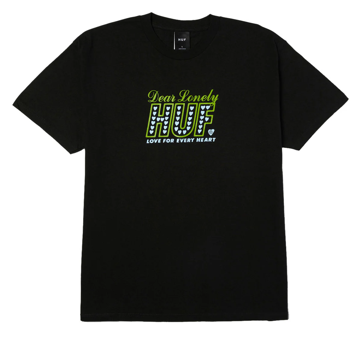 HUF Lonely Hearts T-Shirt - Black