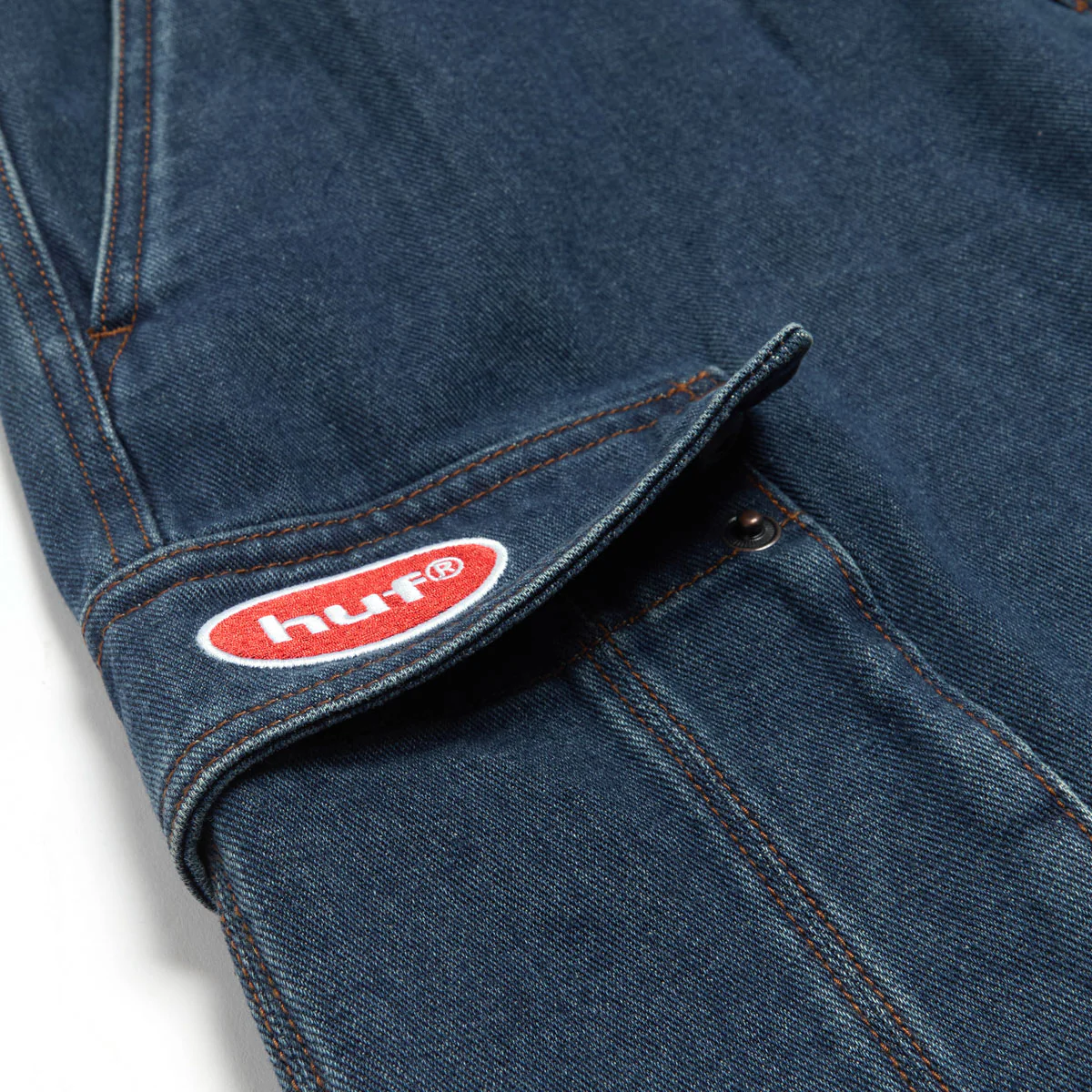 HUF Oval Denim Cargo Shorts - Indigo - Image 5