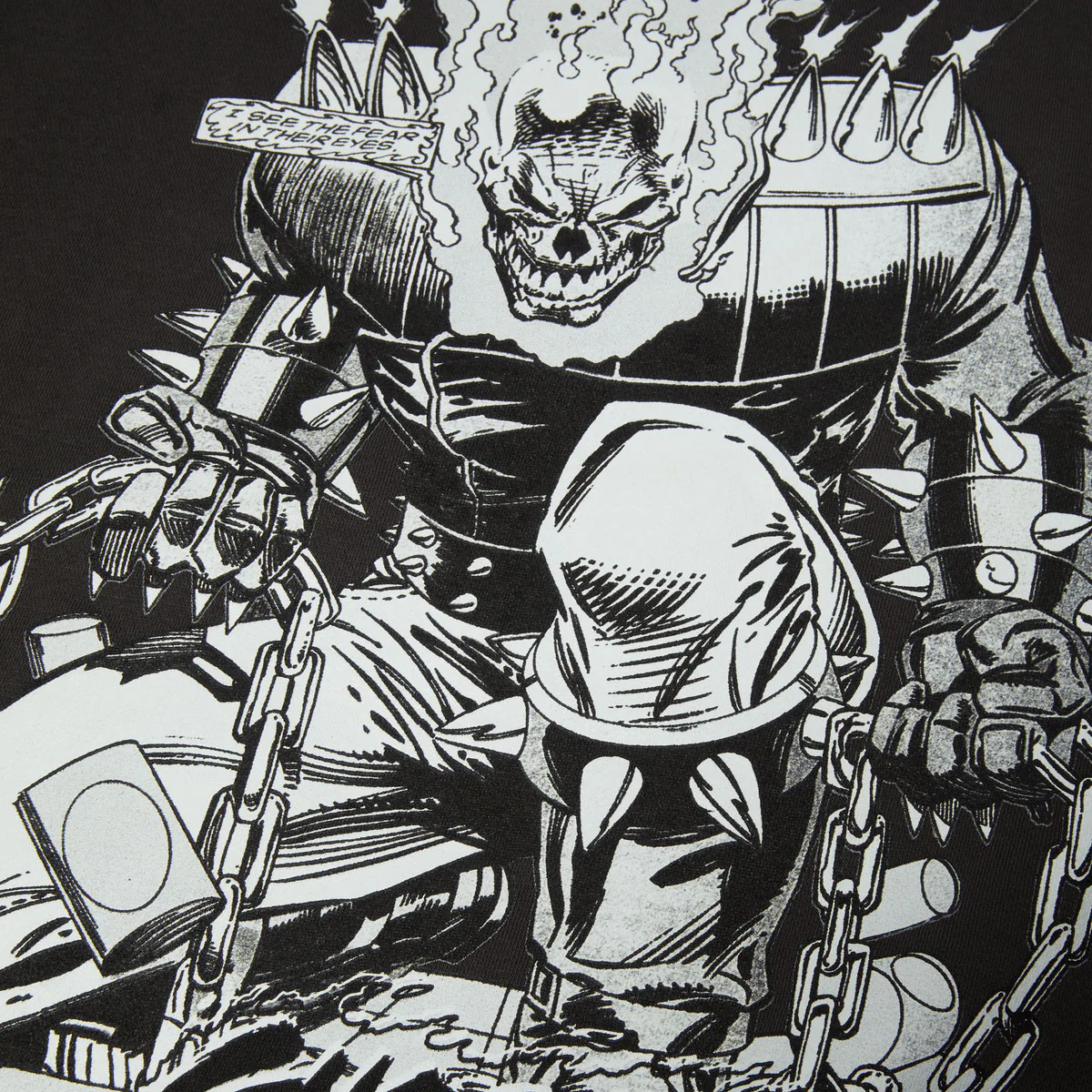 HUF x Marvel Ghost Rider Hoodie - Washed Black - Image 5