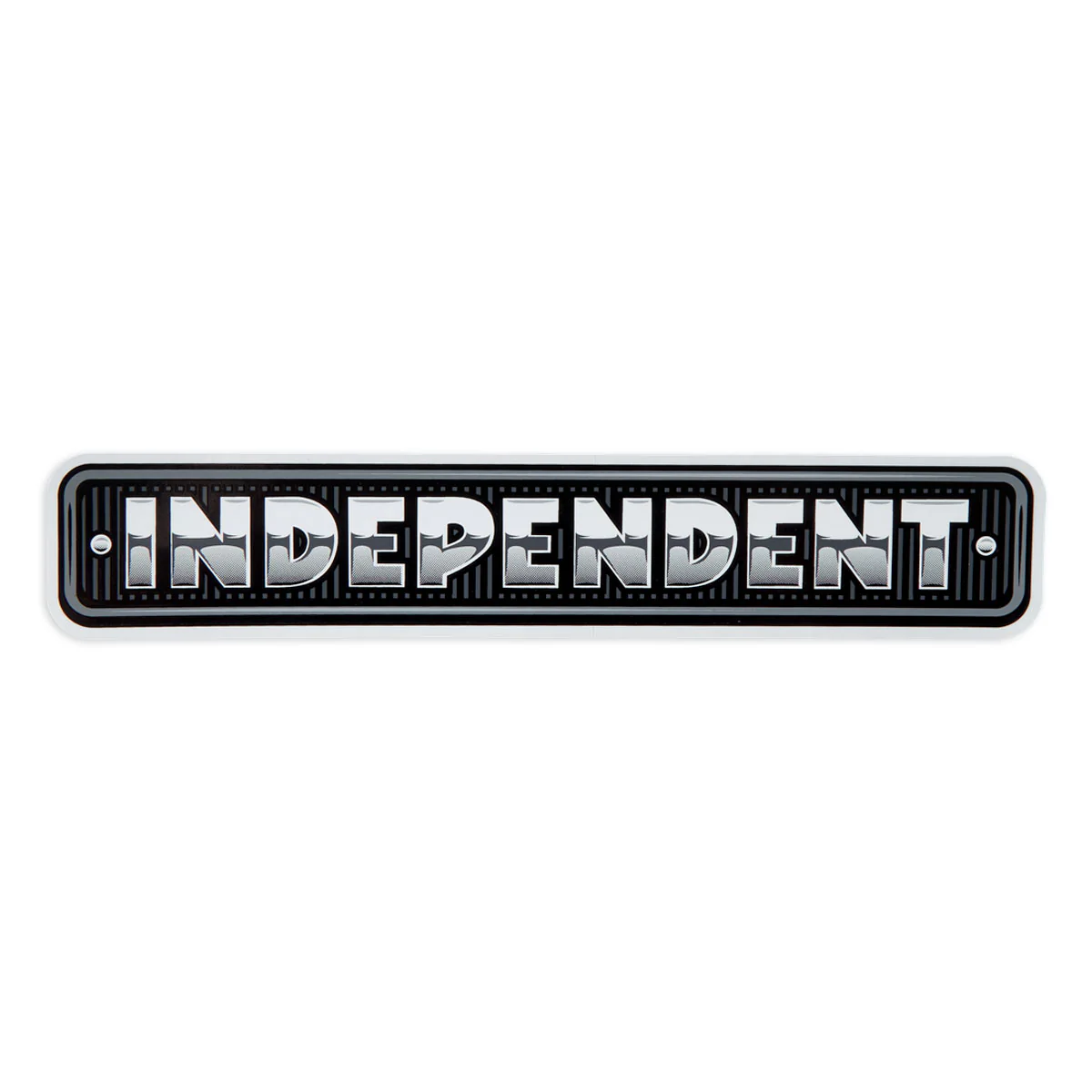 Independent Chrome Bar Clear 8" Sticker - Black/Grey/White