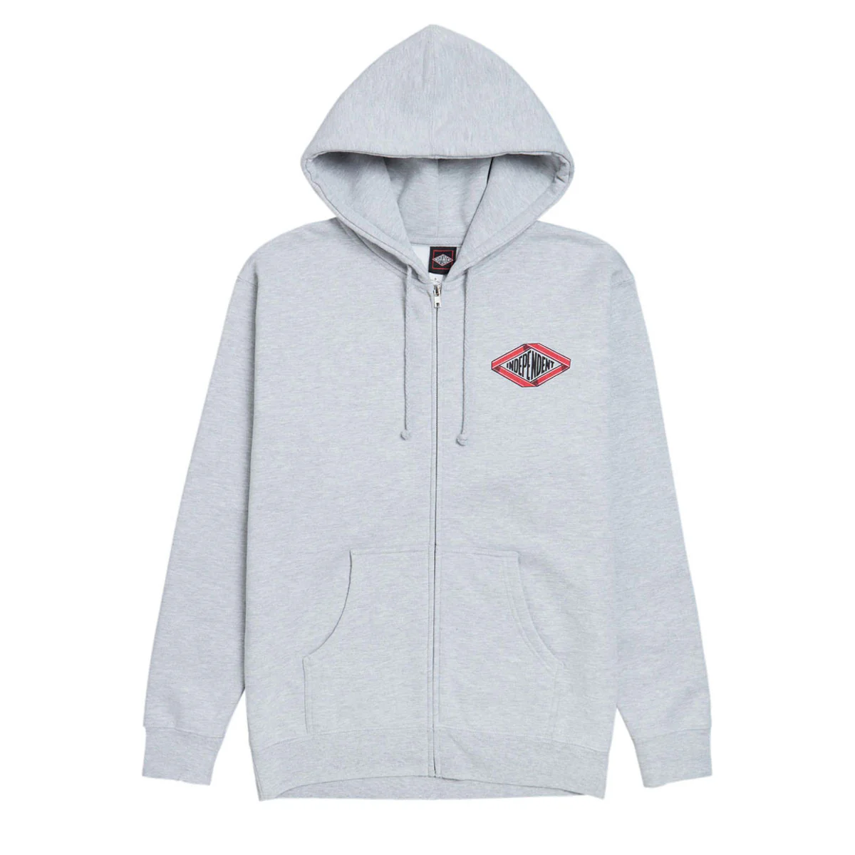 Independent Scroll 2 Zip Hoodie - Grey Heather