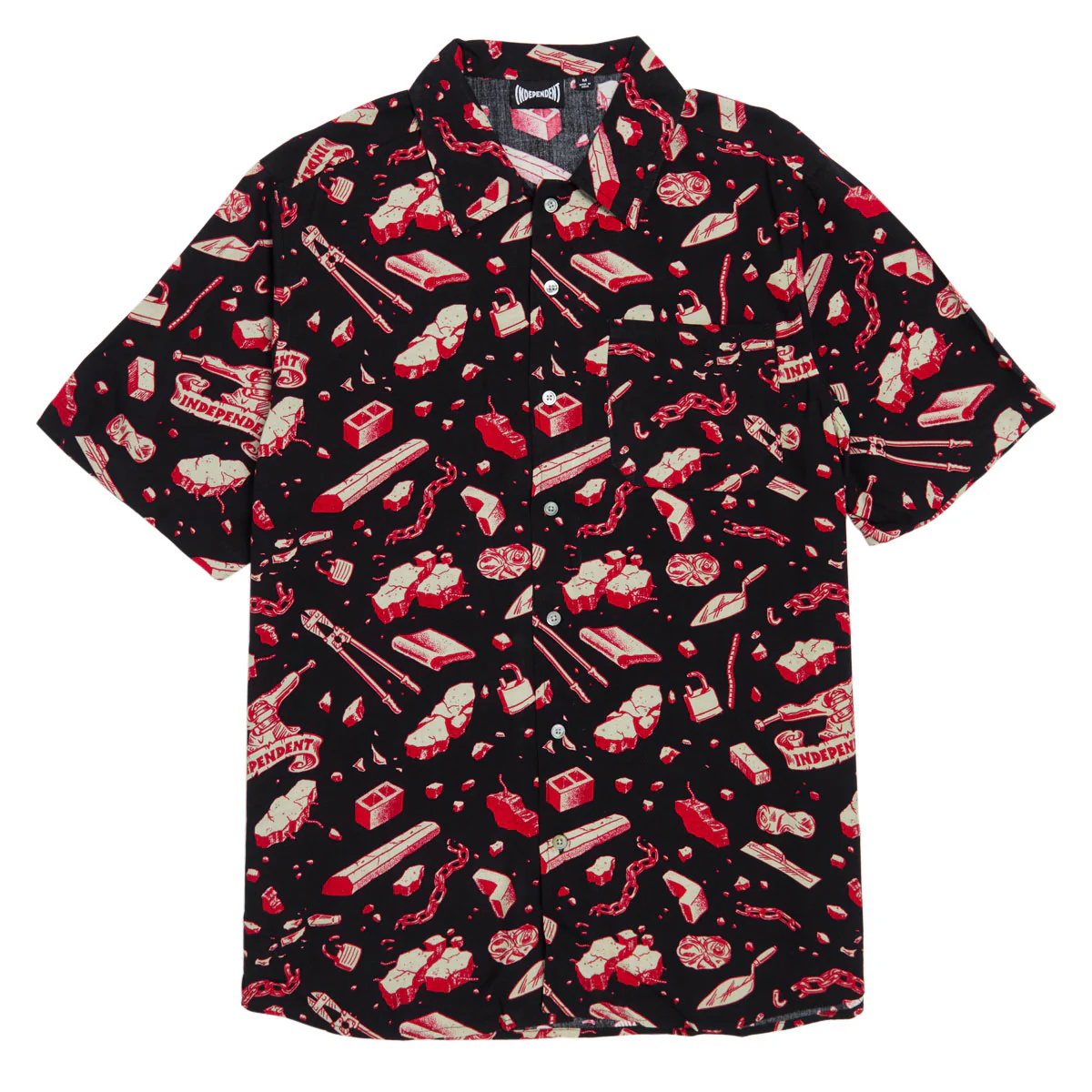 Independent Under The Bridge Party Shirt - Tar/Red
