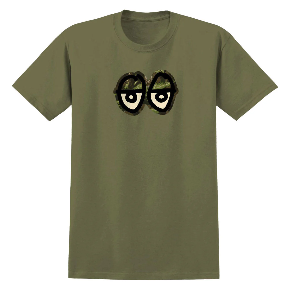 Krooked Eyes Camo T-Shirt - Military Green
