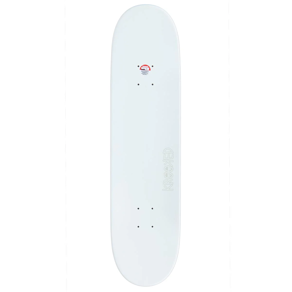 Krooked Eyes Skateboard Deck - White - 8.06" - Image 2