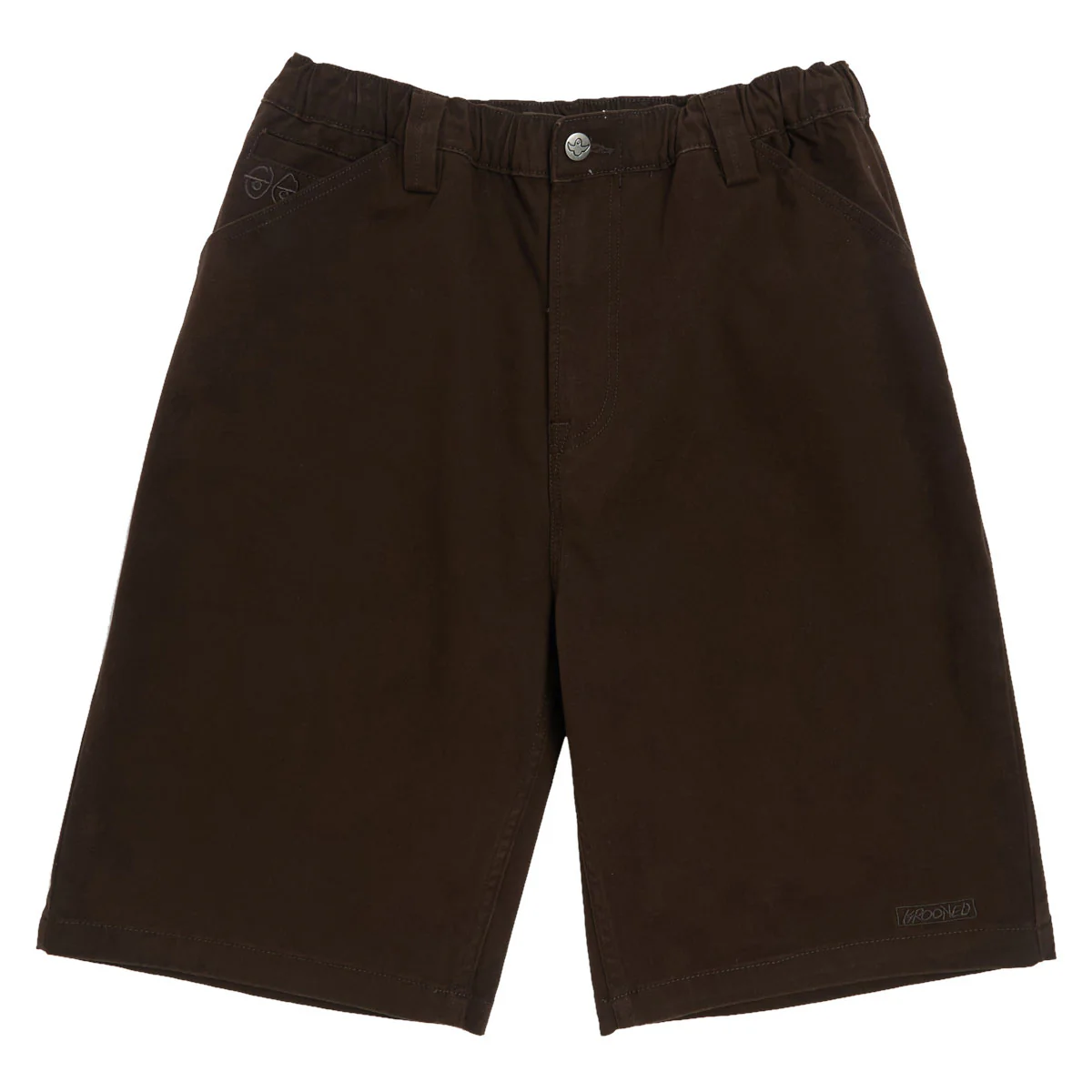 Krooked Eyes Twill Shorts - Brown
