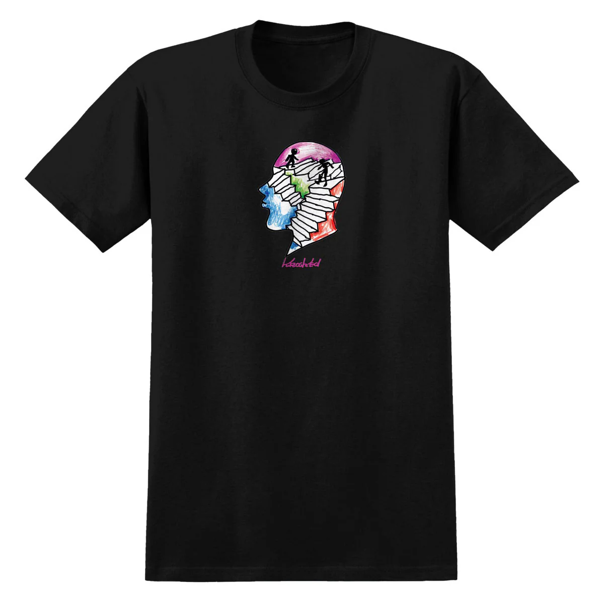 Krooked Stairs T-Shirt - Black/Multi Color
