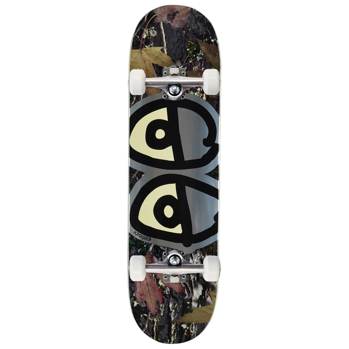 Krooked Team Eyes Skateboard Complete - Silver Foil - 8.50"