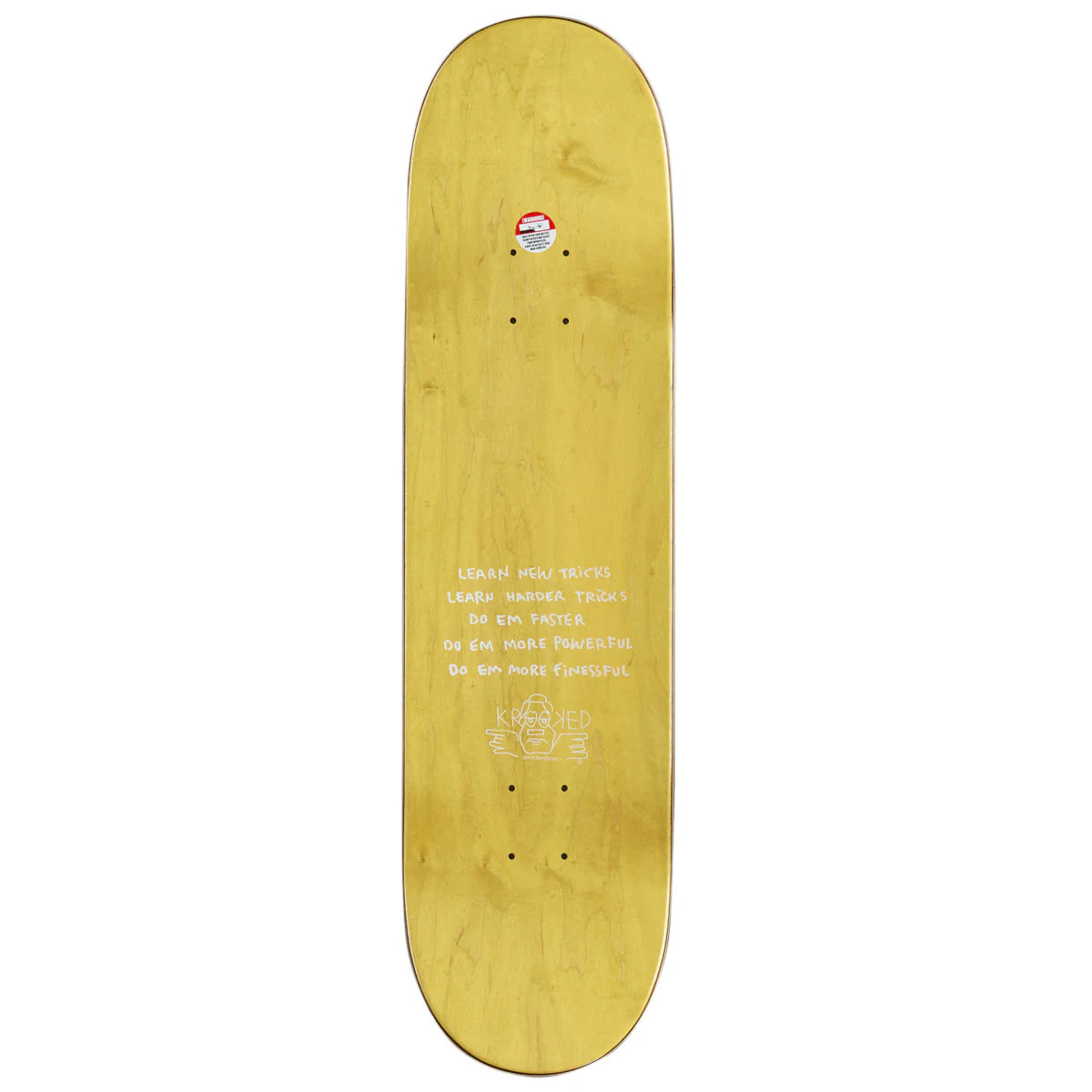 Krooked Team Eyes Skateboard Deck - Orange - 8.25" - Image 2