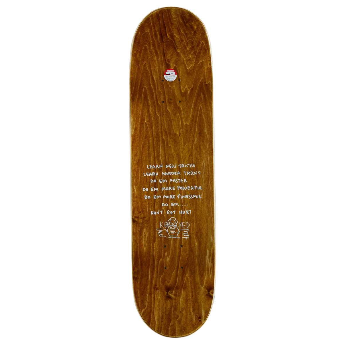 Krooked Una Molti Dementional Skateboard Deck - White - 8.28" - Image 2
