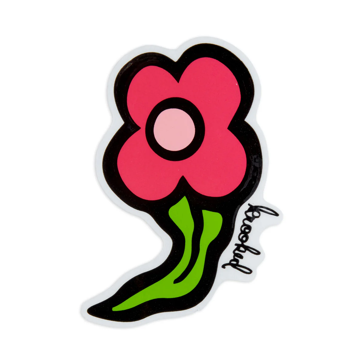 Krooked Wild Style Flowers Die-Cut MD Sticker - Pink