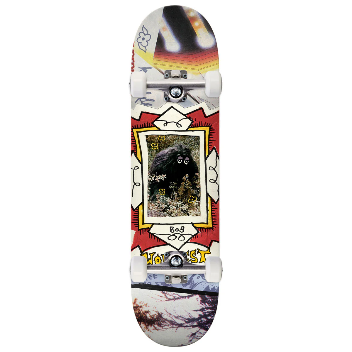 Krooked Worrest Big Foot Twin Tail Slick Skateboard Complete - 8.30"