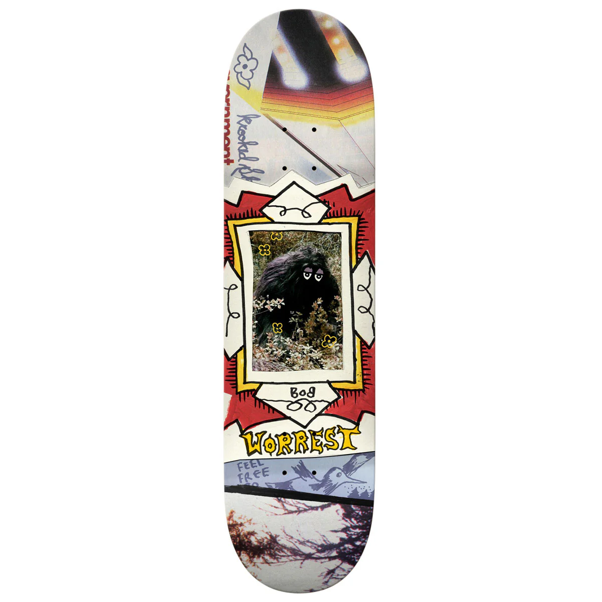 Krooked Worrest Big Foot Twin Tail Slick Skateboard Deck - 8.30"