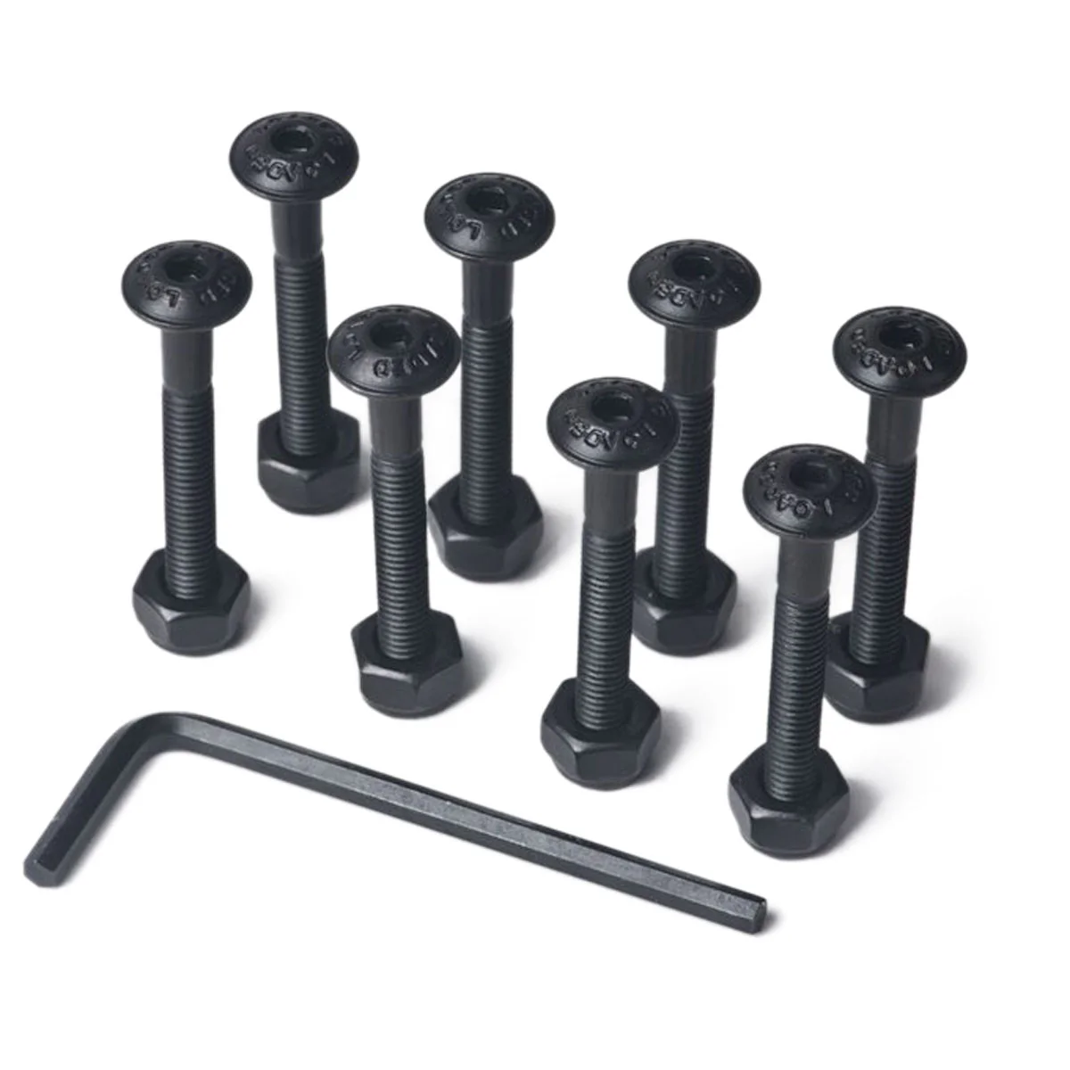 Loaded Button Head Hardware - Black - 1"