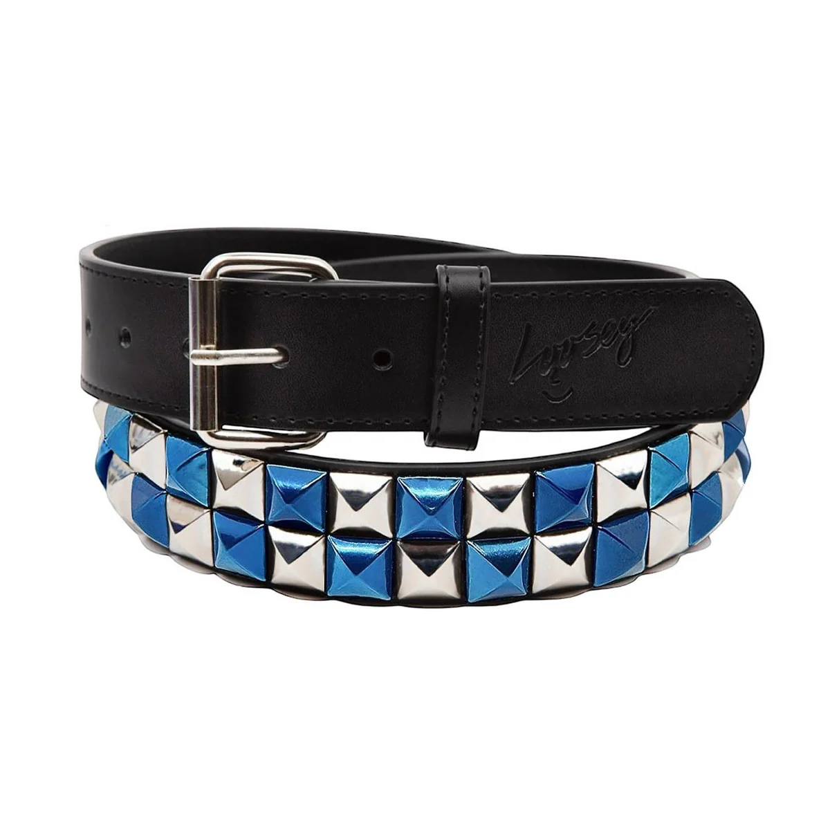 Loosey Stud Finder Belt - Blue Checkered