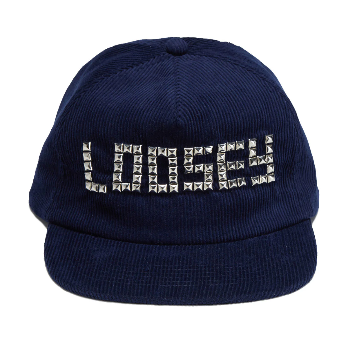 Loosey Studded Snapback Hat - Navy Corduroy - Image 2