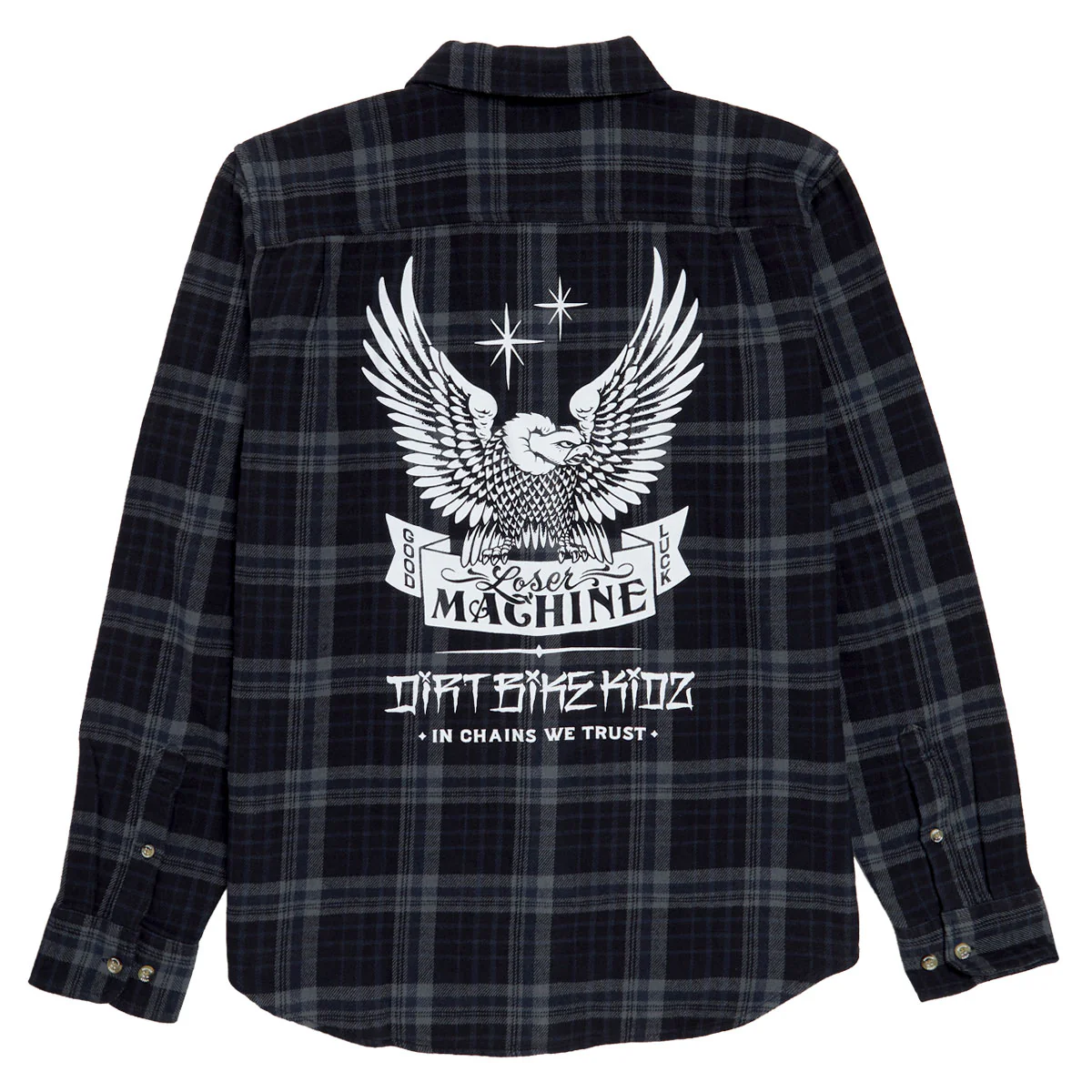 Loser Machine Step Up Flannel Shirt - Black/Navy
